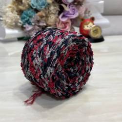 可愛小花苞配線紗 (紅/黑/灰) 150g